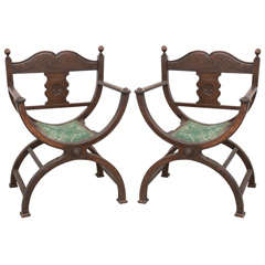 Antique Pair of "Dagobert" armchairs