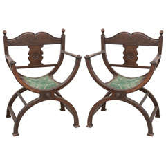 Antique Pair of "Dagobert" armchairs