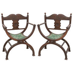 Pair of "Dagobert" armchairs