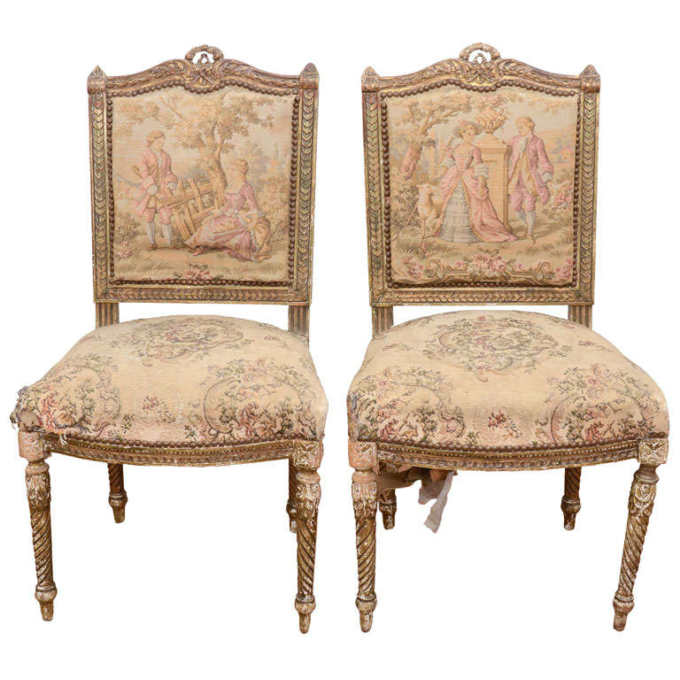 Pair of LouisXVI chairs For Sale