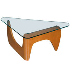 Retro Rare Glass-Top Coffee Table by W. Lutjens