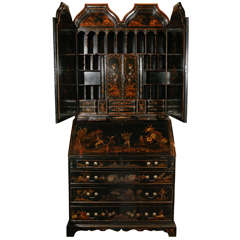 19th c., English, Chinoiserie Secretary