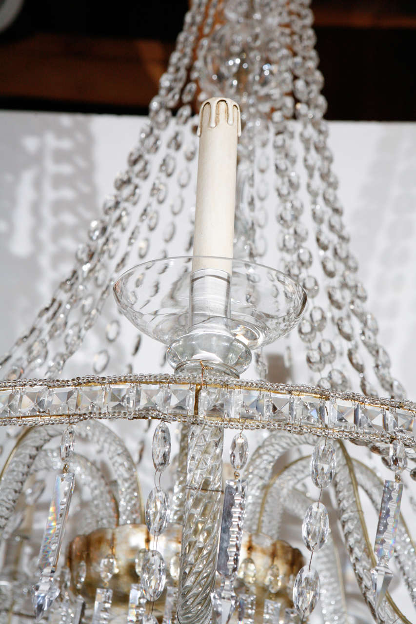Mid-20th Century Large, Italian, Murano Glass Chandelier