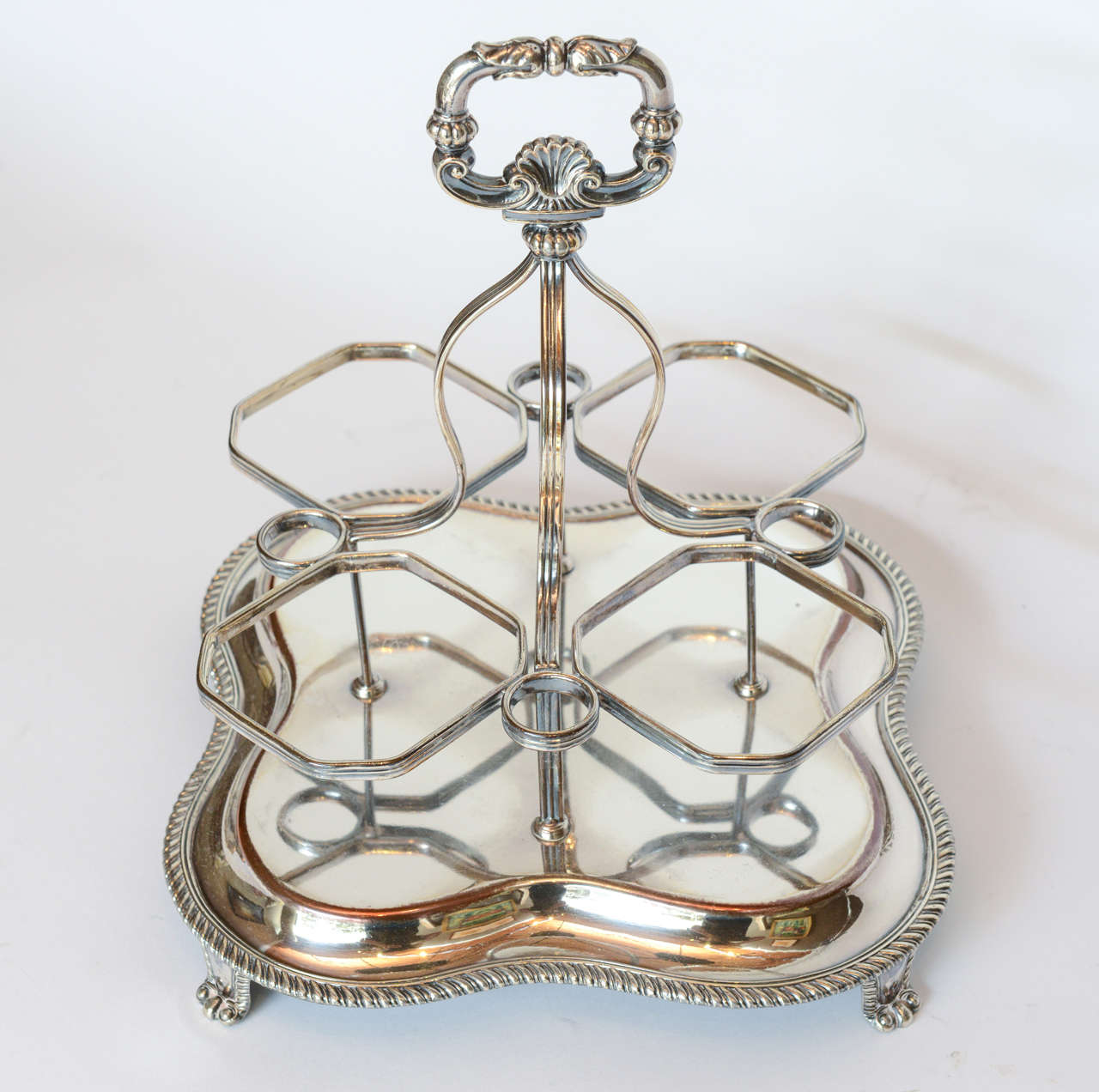 Late 19th Century Silverplate & Crystal Tantalus 5