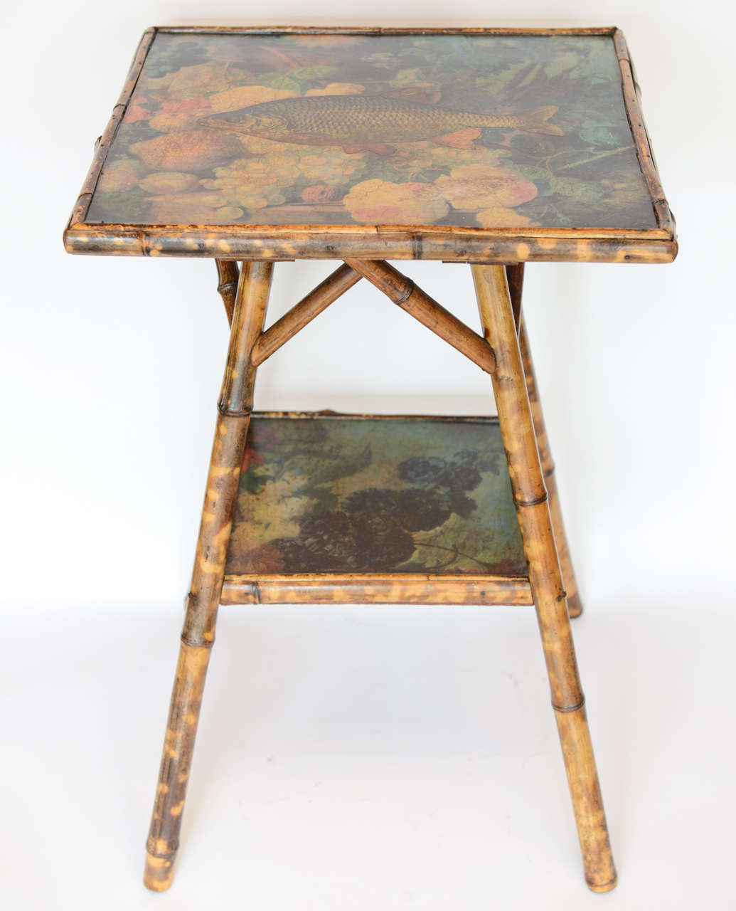 antique table decoupage Table Bamboo Decoupage Two at Antique 1stdibs Sale For Tier