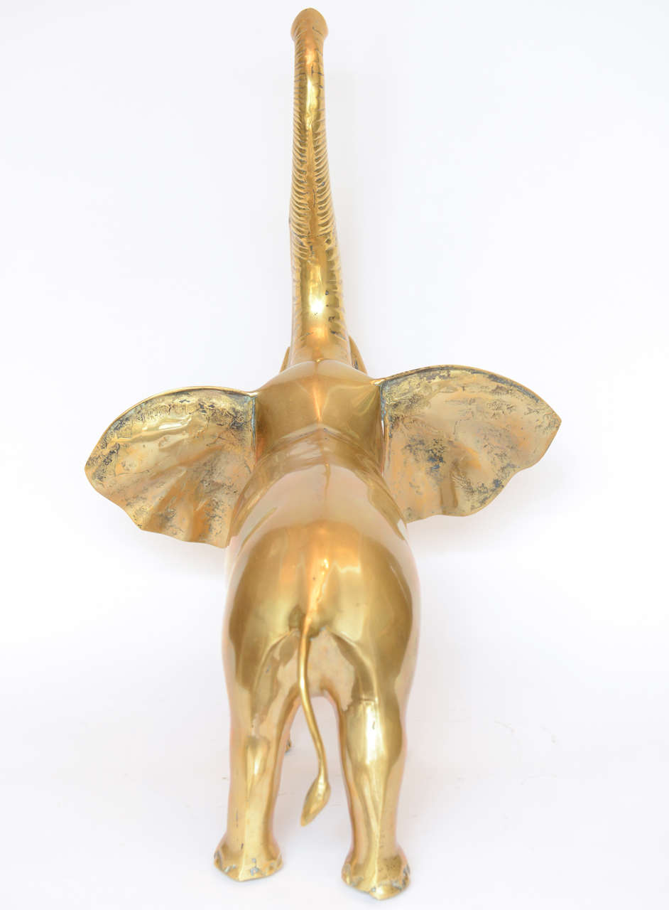 Whimsical Vintage Brass Elephant Sculpture at 1stDibs brass elephant
