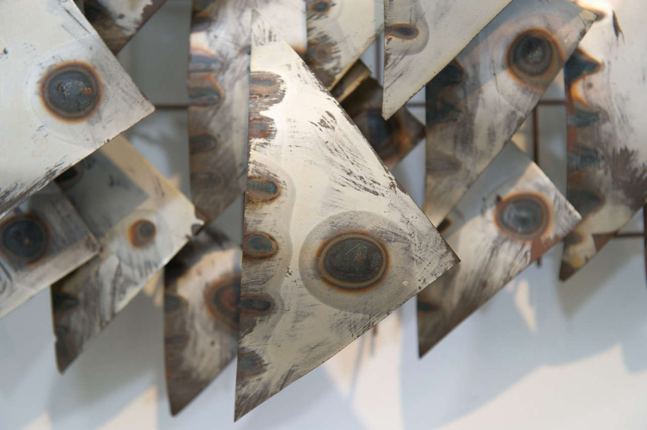 Mid Century Modern Metal Wall Art in the Manner of C. Jere at 1stDibs