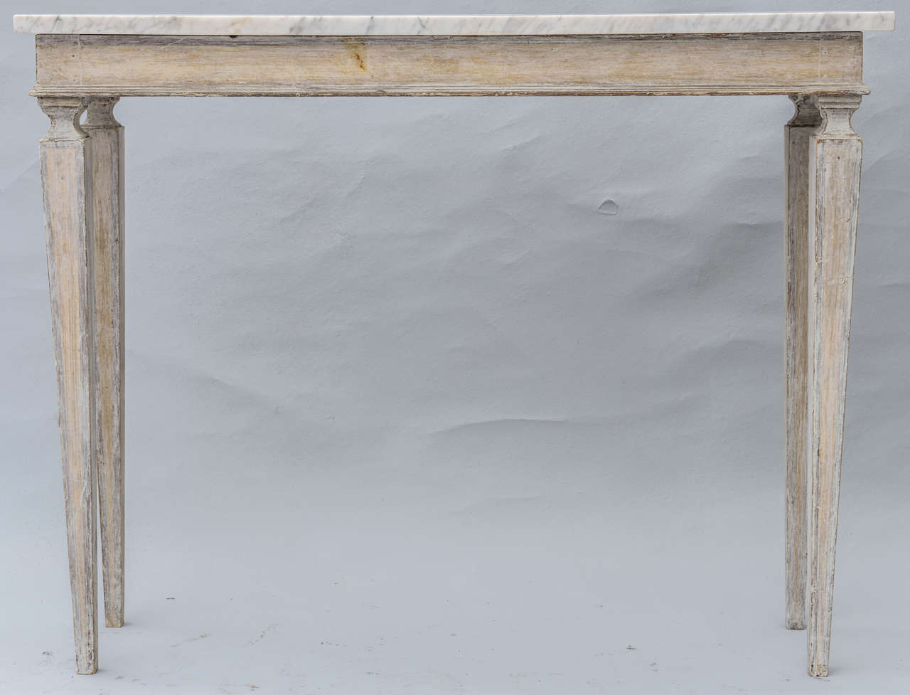 narrow console table marble top