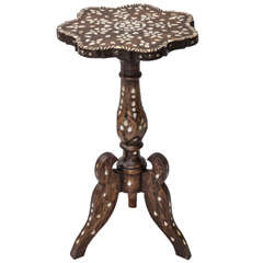 Anglo-Indian 19c. Inlaid Accent Table