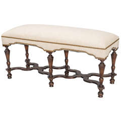 Upholstered Antique Bench