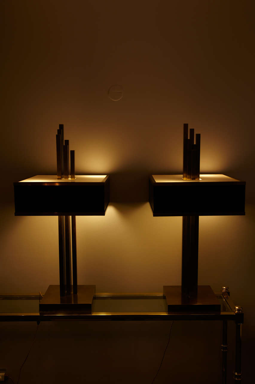 Pair of spectacular lamps by Roger Thibier 4
