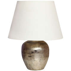 Frances Elkins Silver-Lafed Lamp