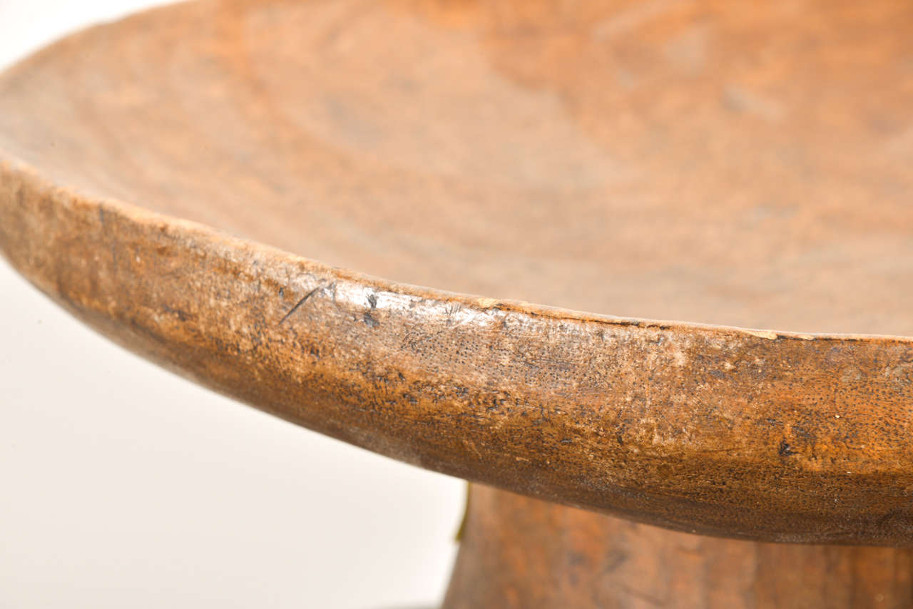 Malian 19th C. Wooden bowl on pedestal