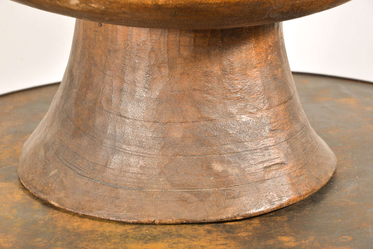 19th C. Wooden bowl on pedestal 1
