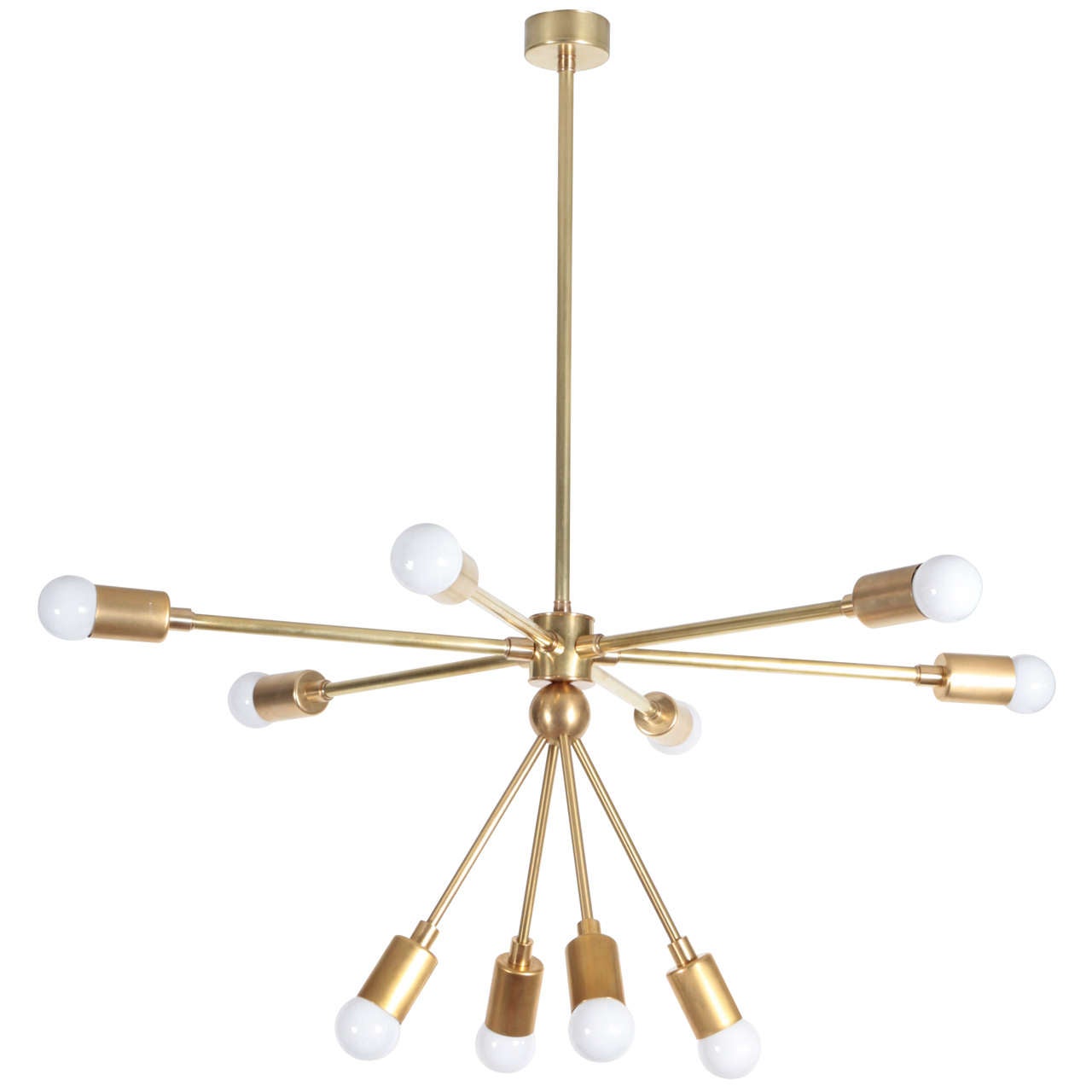 Custom Macomber Modern Brass Sputnik Light Fixture