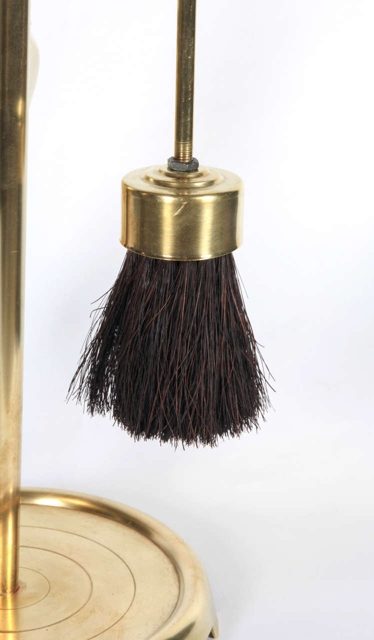 Polished Brass Fireplace Tool Set at 1stDibs