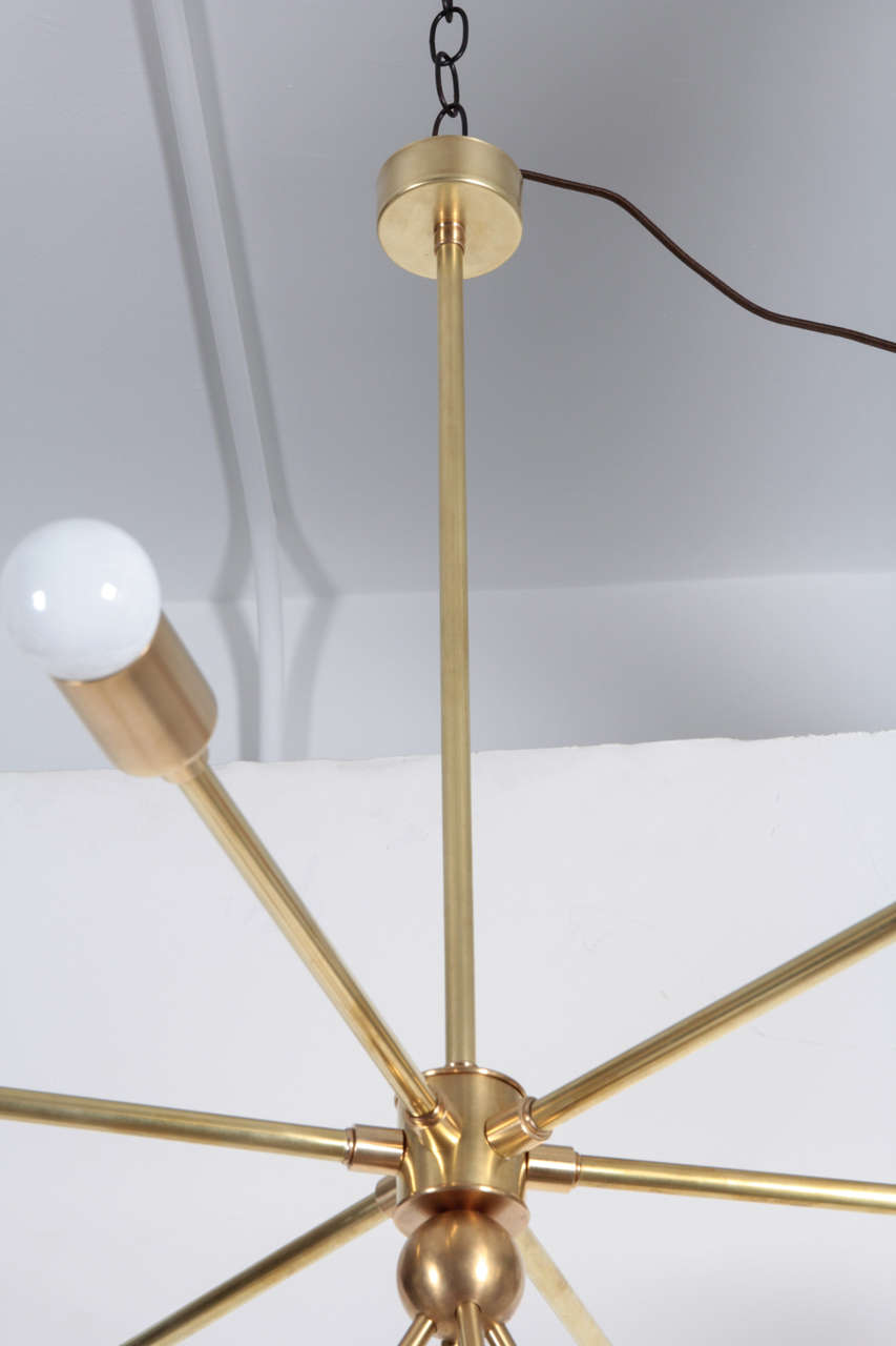 Custom Macomber Modern Brass Sputnik Light Fixture For ... Custom Macomber Modern Brass Sputnik Light Fixture For ...