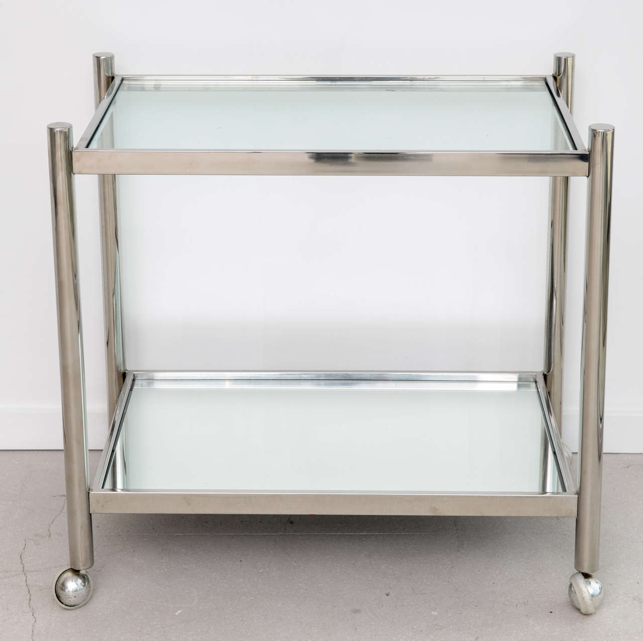 Milo Baughman Chrome Bar Cart