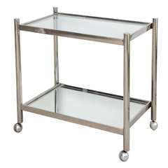 Vintage Milo Baughman Chrome Bar Cart