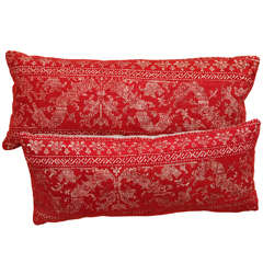 19th C. Azzemour Moroccan Embroidery Pillows