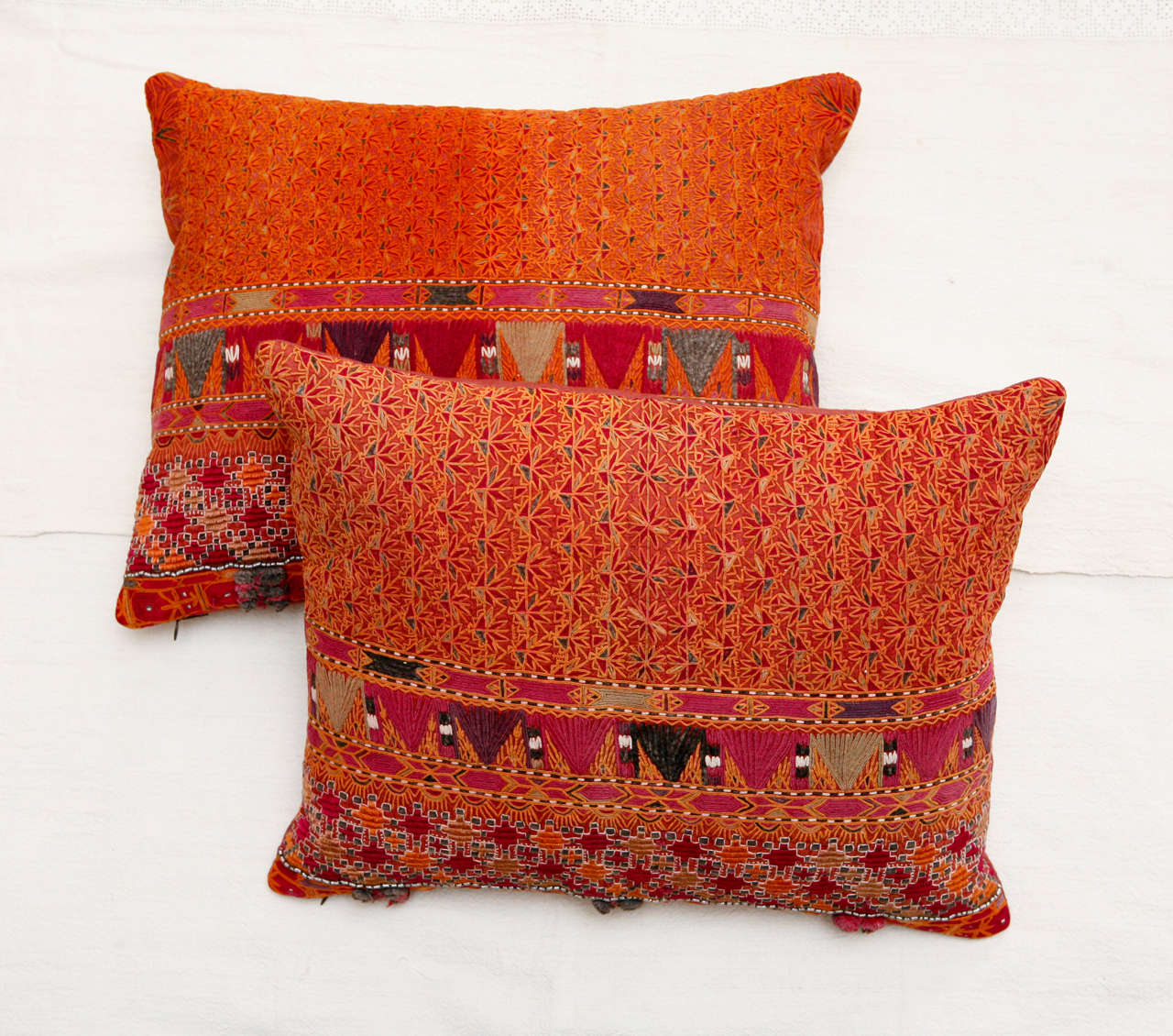 Afghani Pashtun Tribal Embroidery Pillows.