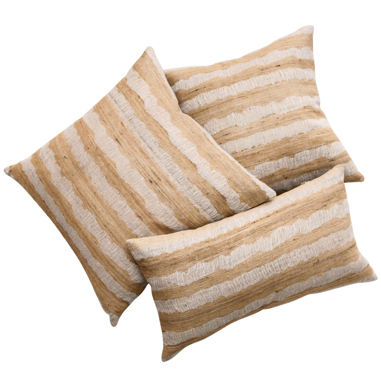 Indian Raw Tusser Silk & Linen Pillows.