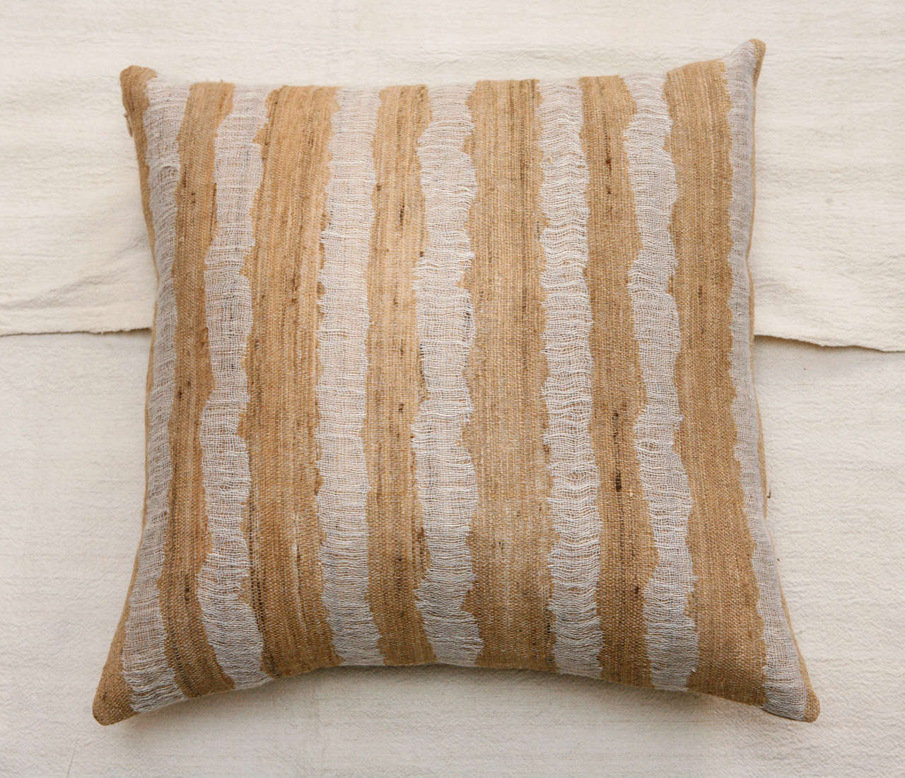 Contemporary Indian Raw Tusser Silk & Linen Pillows.