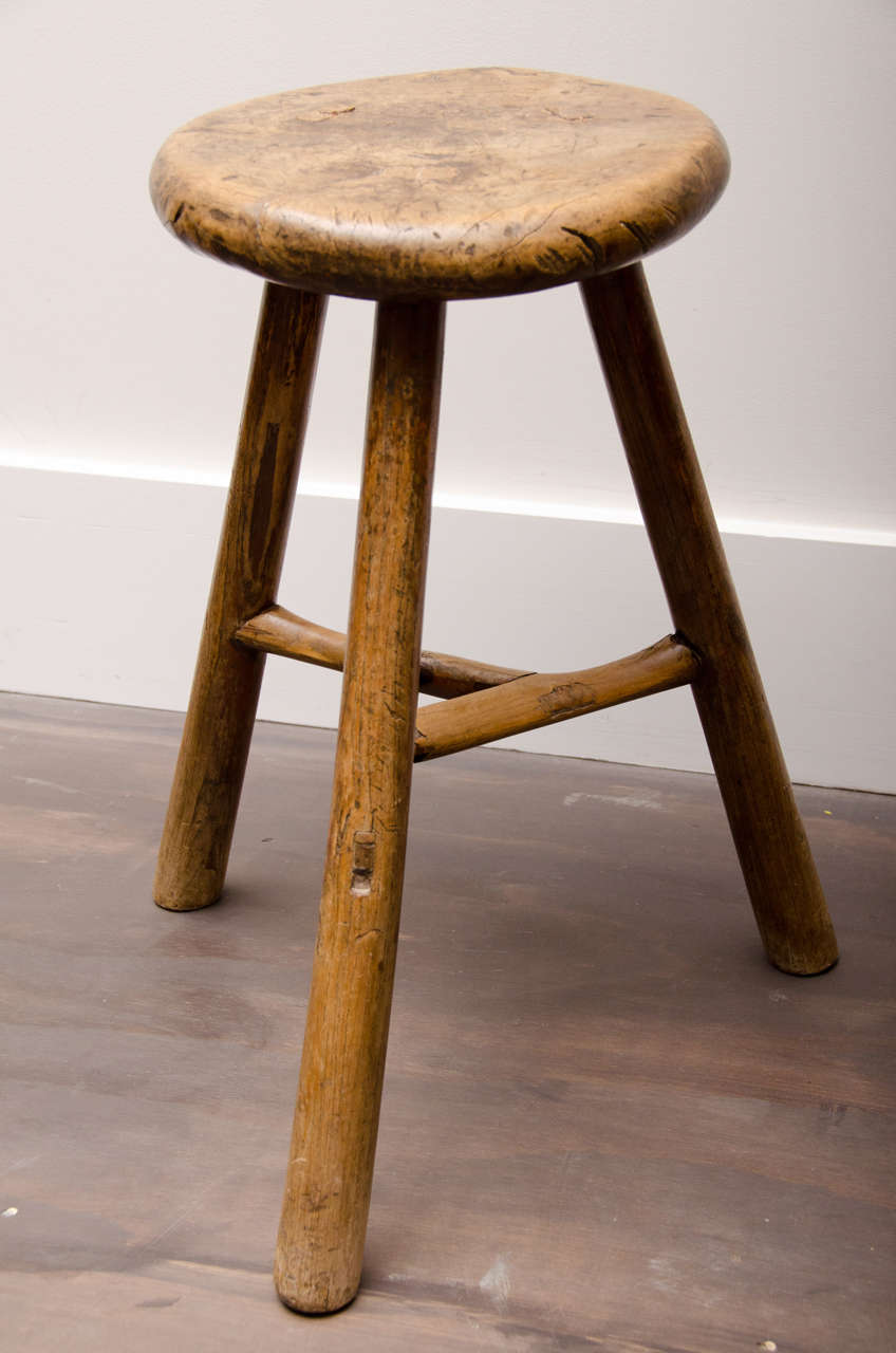 20th Century Wooden Farm Stool