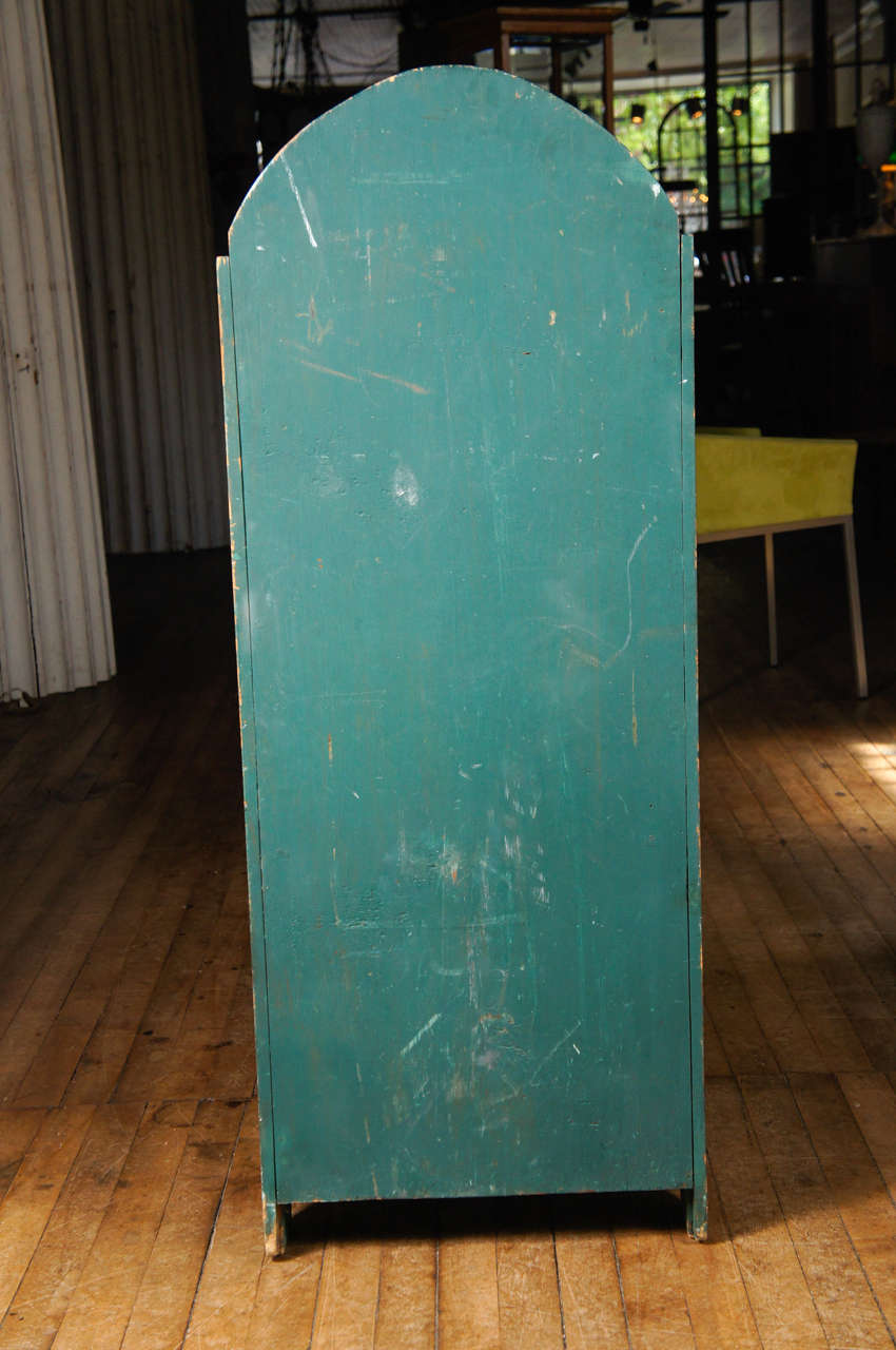 19th Century Blue-Green Hearth Chair