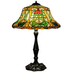 Antique Wilkinson Leaded Glass Table Lamp