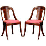 Pair of French Regency Spoonback Chairs