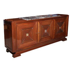 French Art Deco Solid Mahogany Masterpiece Buffet by Maxime Old