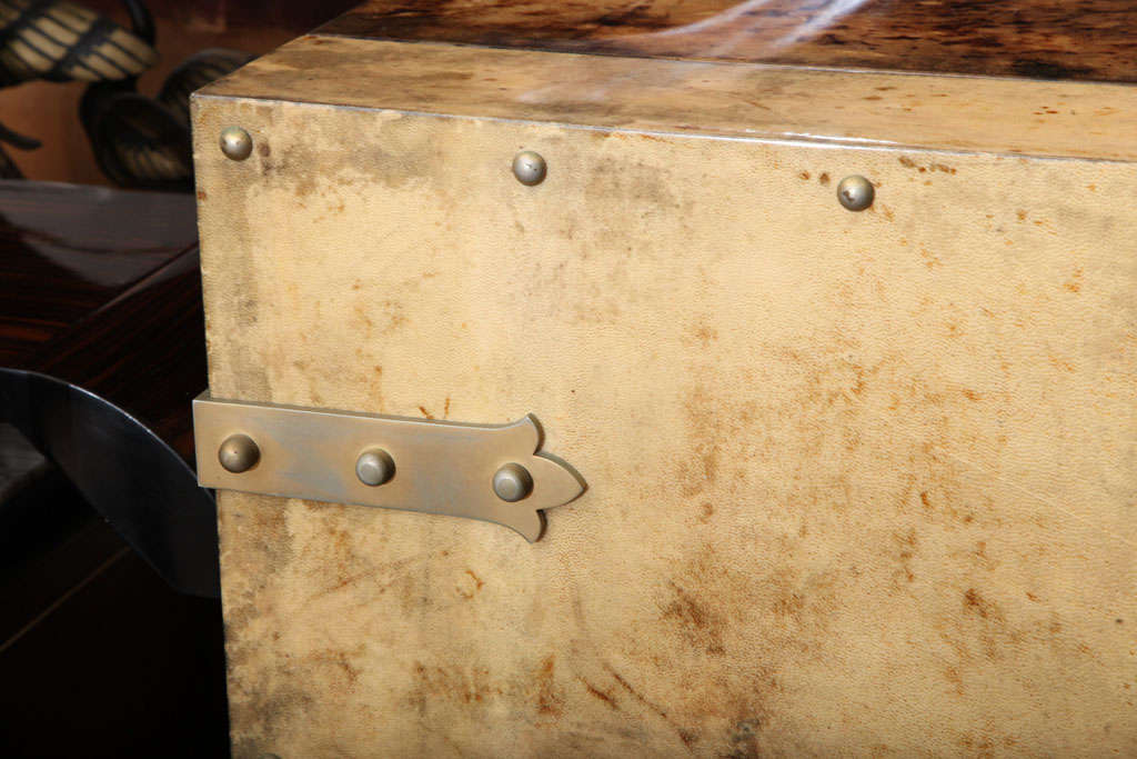 Mid-20th Century Parchmment Encased DryBar By Aldo Tura
