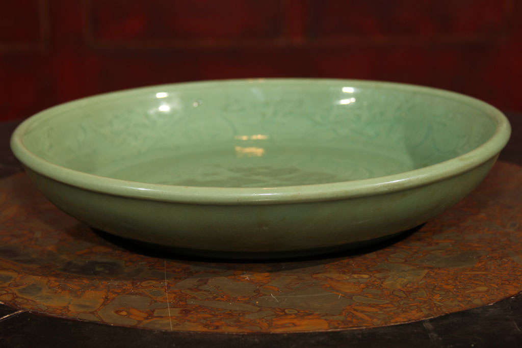 Chinese Longquan Celadon Porcelain Charger 3