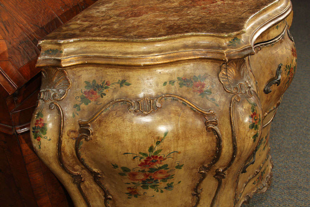 18th Century and Earlier 18th century Venetian painted commode