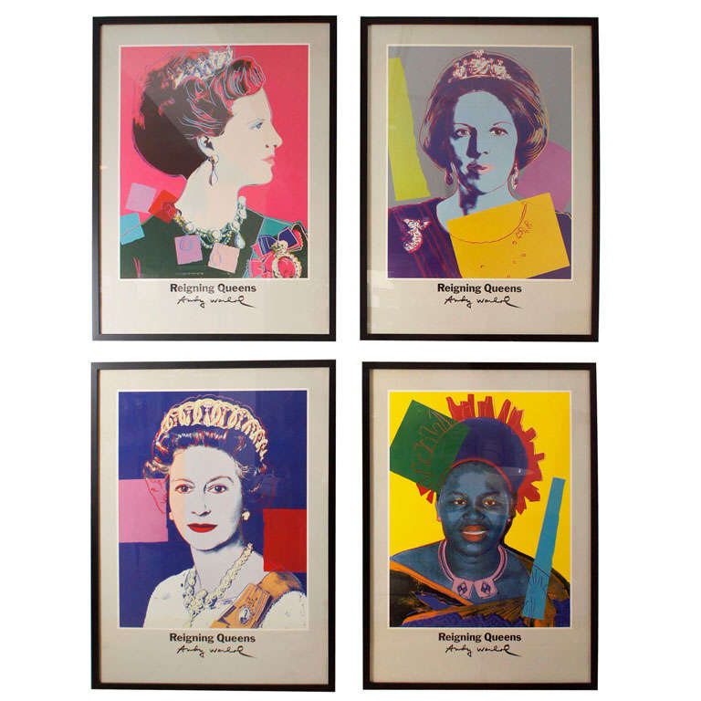 Warhol Posters:"Reigning Queens" 1980 Gallery Exhibit For Sale