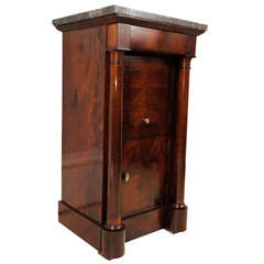 English Marble Top Mahogany Cabinet