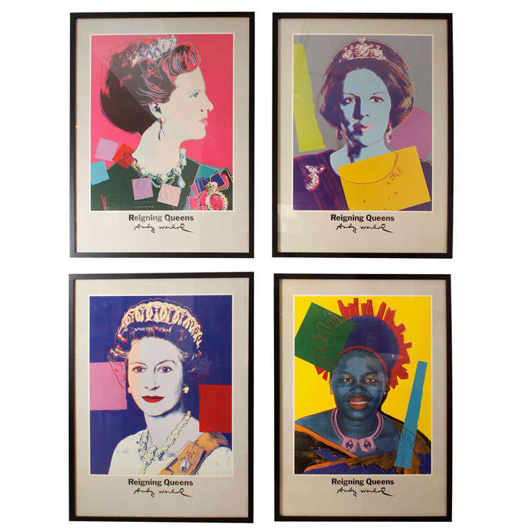 Warhol Posters"Reigning Queens" 1980 Gallery Exhibit For Sale at 1stDibs