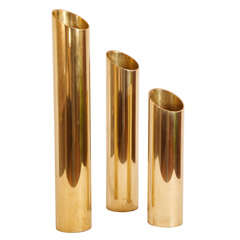 Brass Cylinder Candlesticks