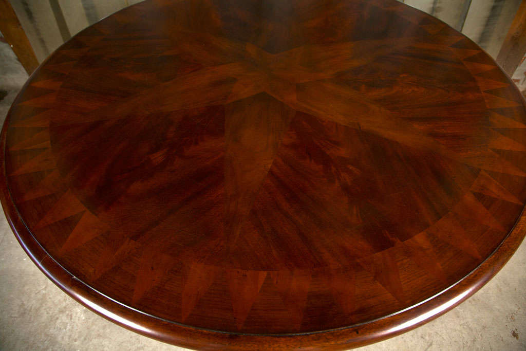 Round  Center  Hall Table With Inlaid Top For Sale 1