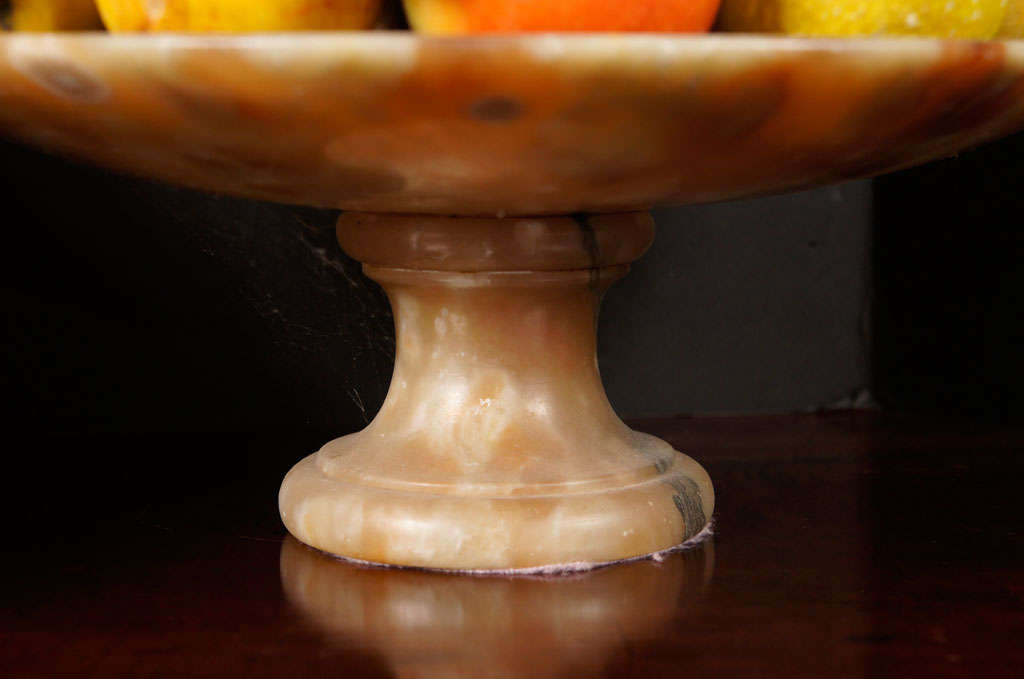 A Fine Collection of Carved & Painted Marble Fruit with Compotes 4