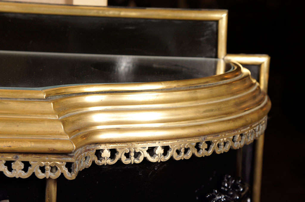 19th Century A Very Fine  French Cast Iron and Brass Plate Warmer