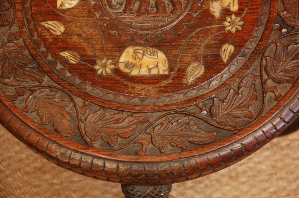 Wood Anglo-Indian Elephant Table