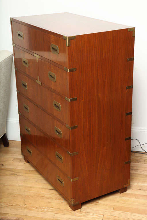 American Campaign Style Chest of Drawers For Sale