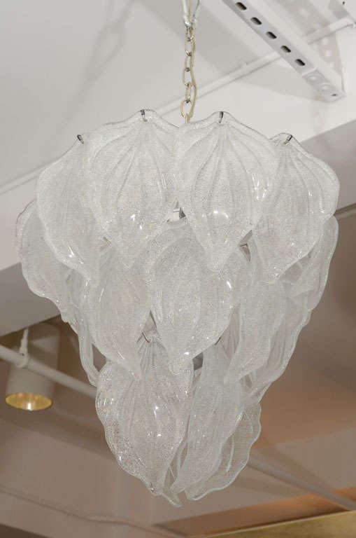 Mazzega Palm Leaf Chandelier