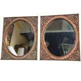Elegant Pair of Bronze Victorian Mirrors