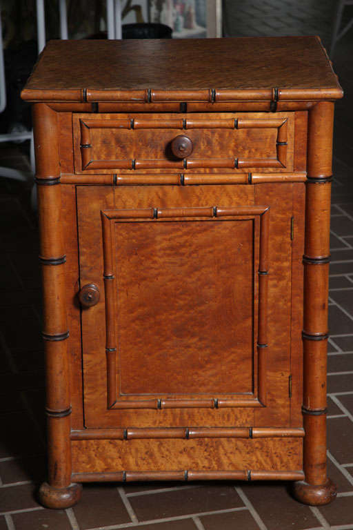 Antique English Bamboo Night Stand at 1stdibs