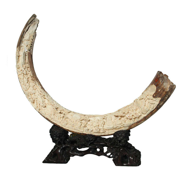 Carved Mammouth Tusk