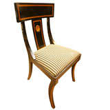 1920s Regency-Style Ebonized Side Chair From Savoy Hotel, London