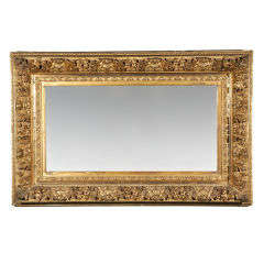 19th Century French Carved Gilt Wood Mirror